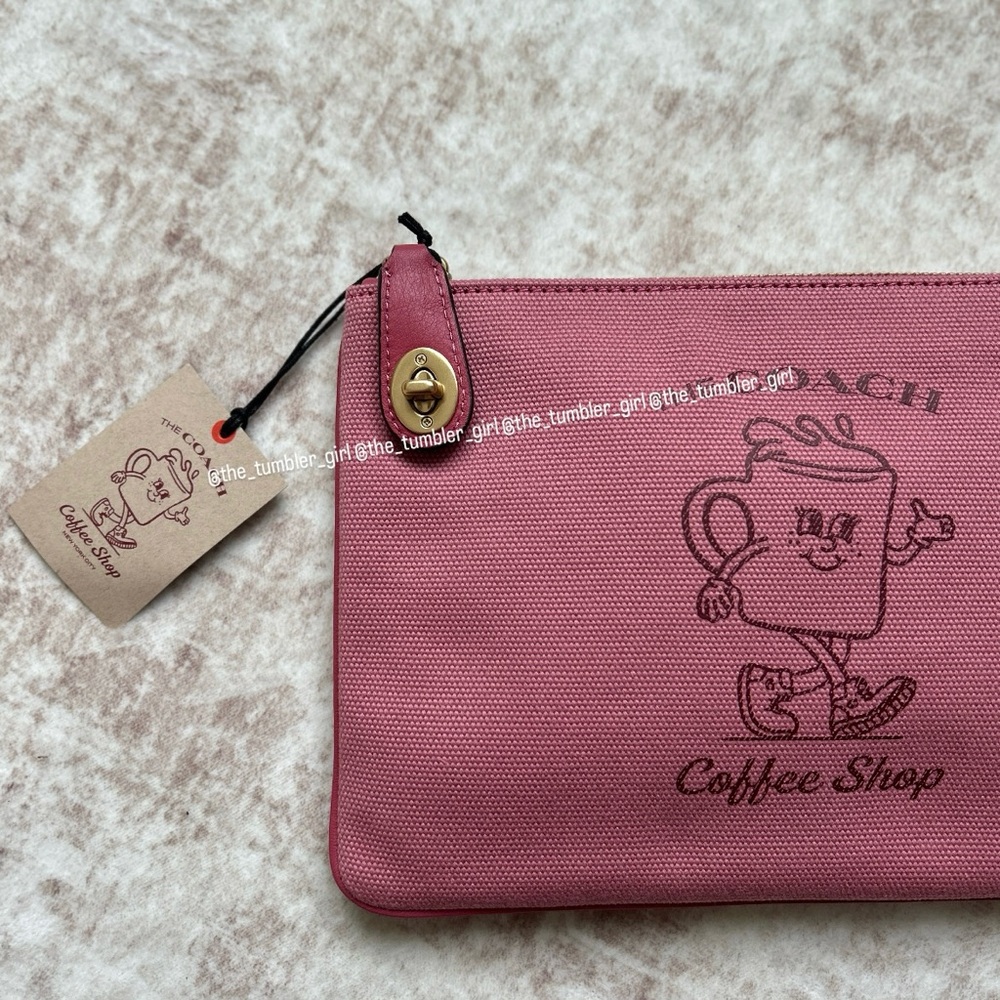 The Coach Coffee Shop Lil Miss Jo Pouch NWT - Picture 4 of 9